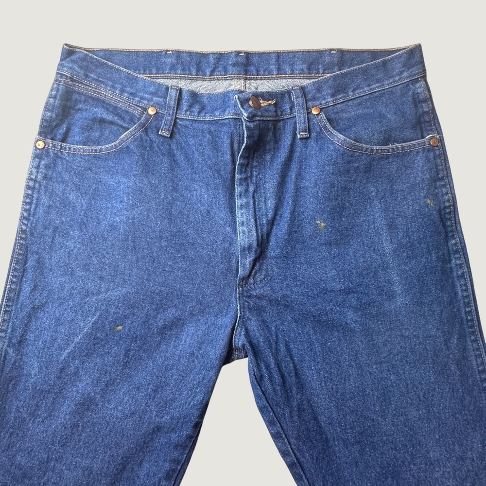 Wrangler Jeans Mens 35x34 (35x31) 1013MWZPW Cowboy Cut Blue Straight Leg Denim